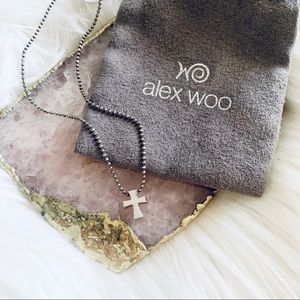 Alex Woo Sterling Silver Little Faith Cross